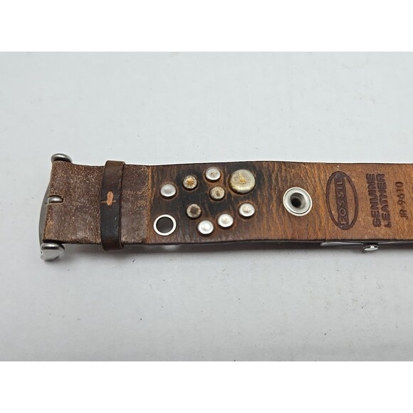 Fossil JR 9493 Womens Brown Leather Cuff Analog Watch New Battery Vintage Retro - Picture 10 of 13